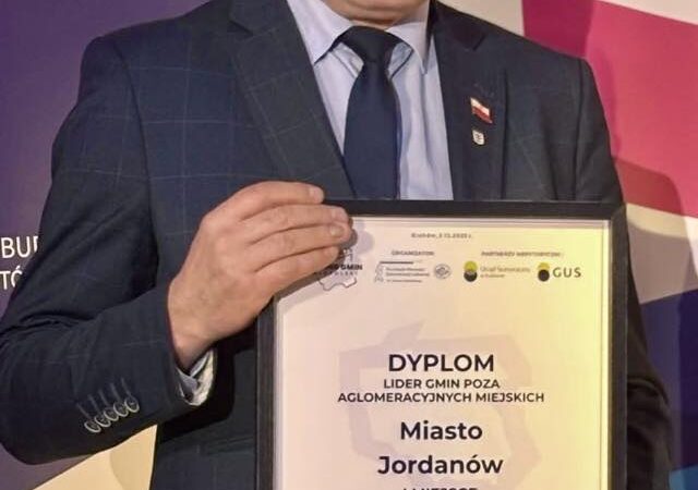 Jordanów z dwoma prestiżowymi tytułami! Miasto wśród liderów Małopolski 2025