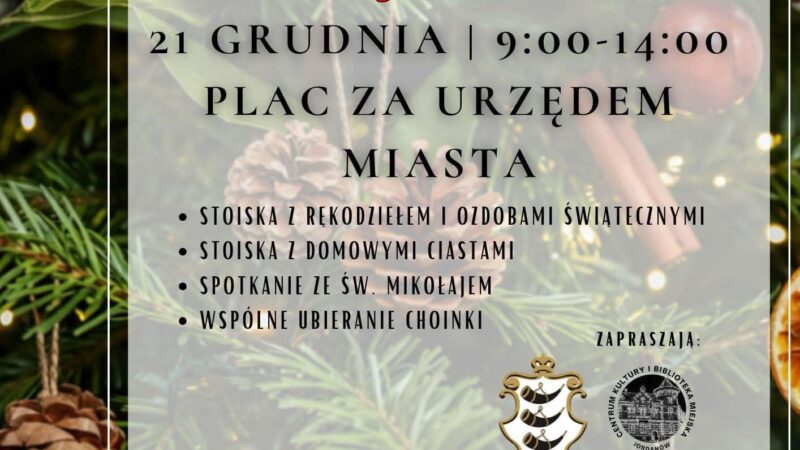 Bożonarodzeniowy Kiermasz w Jordanowie - już jutro!