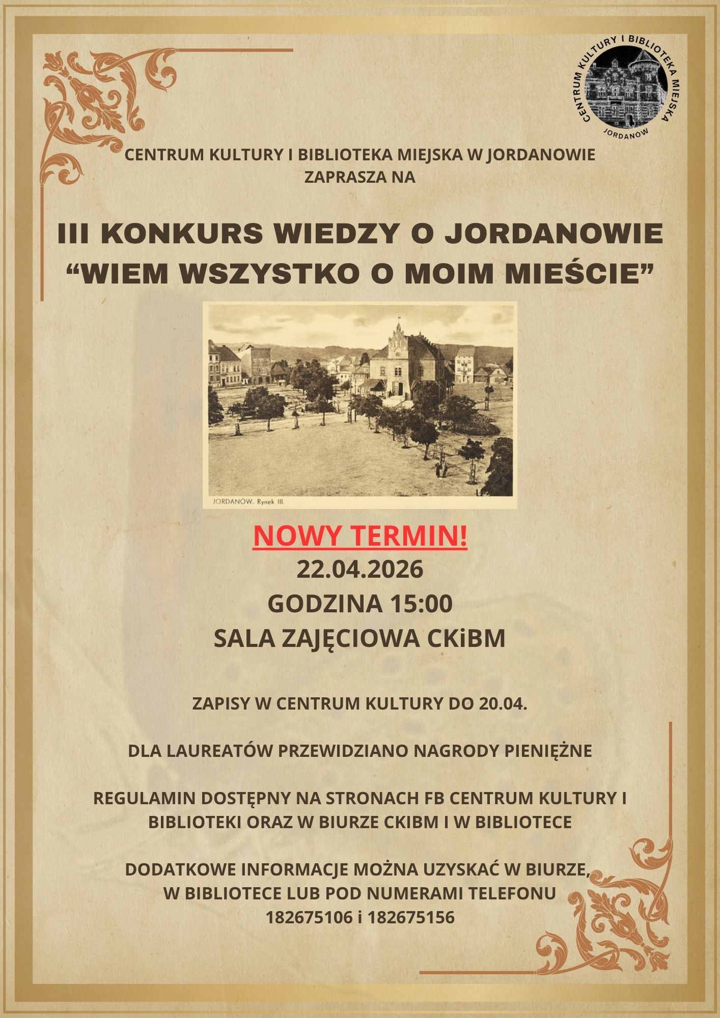 III Konkurs Wiedzy o Jordanowie "Wiem wszystko o moim mieście"