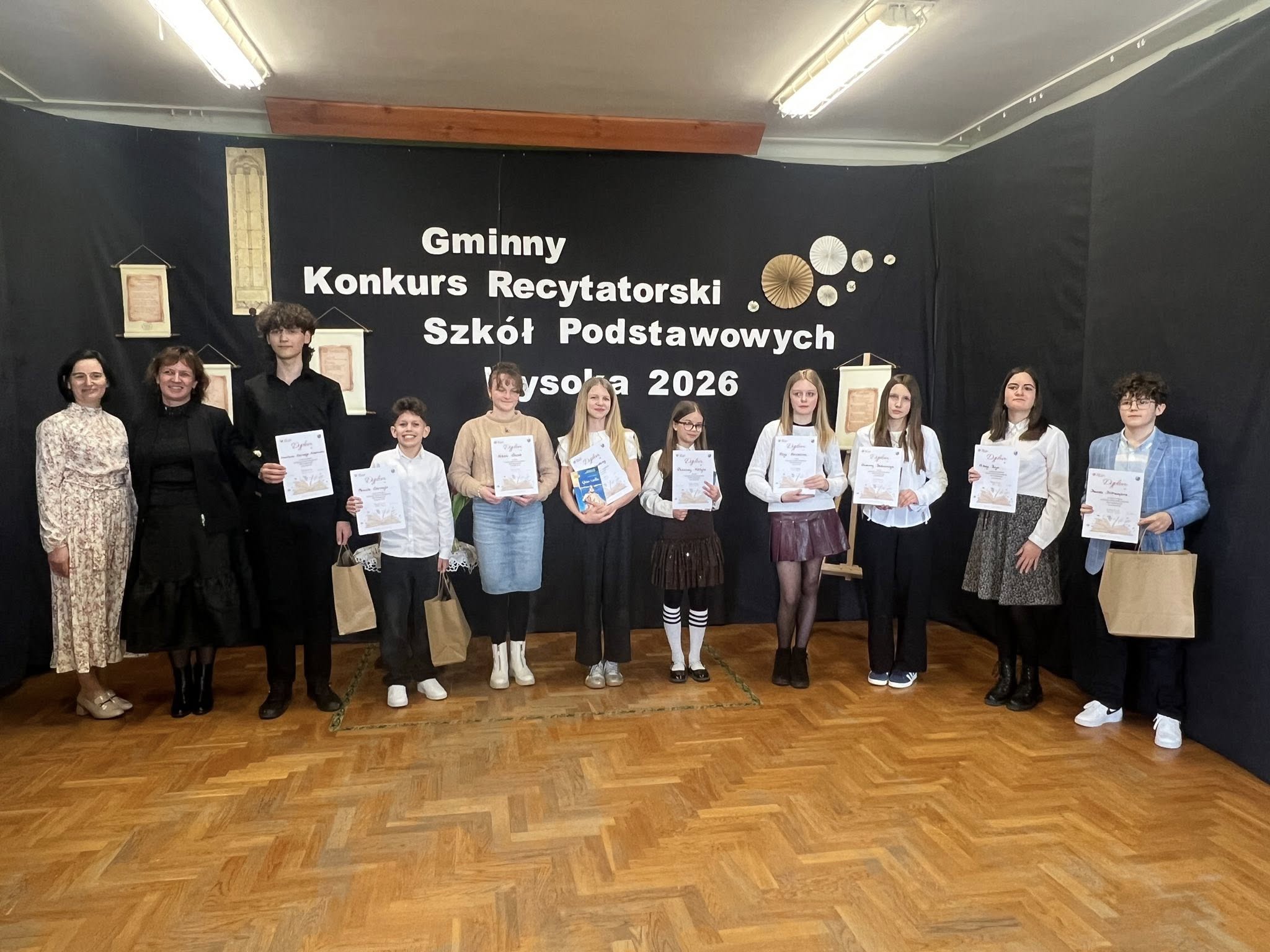 Gminny Konkurs Recytatorski w Wysokiej. Młodzi recytatorzy z całej gminy na scenie