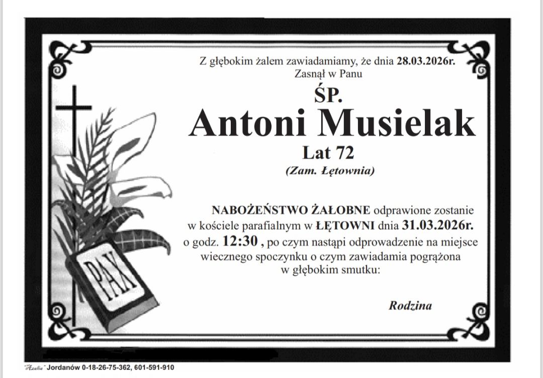 Antoni Musielak, lat 72