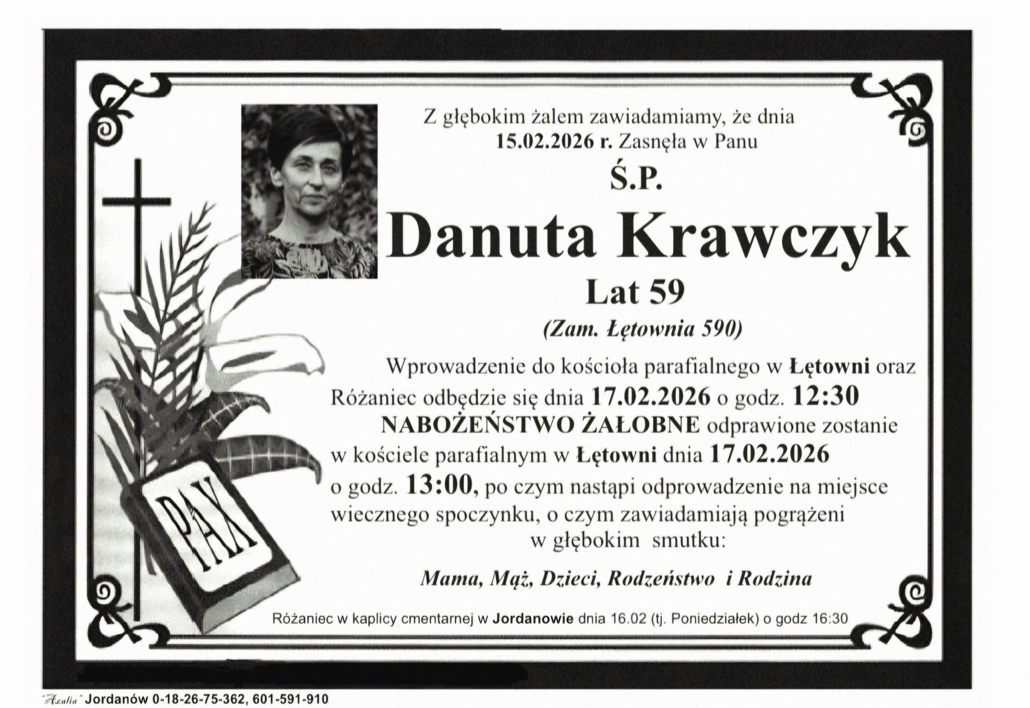 Danuta Krawczyk, lat 59
