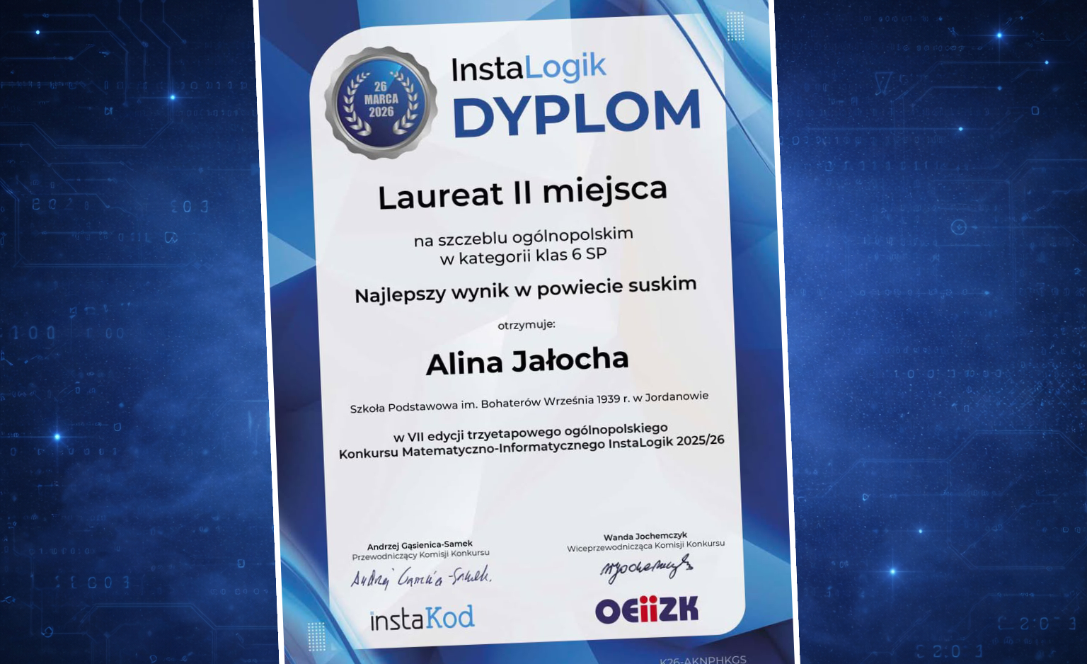 Alina Jałocha z Jordanowa laureatką II miejsca w Polsce