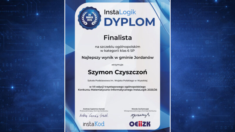 Szymon Czyszczoń z Wysokiej z najlepszym wynikiem w gminie Jordanów