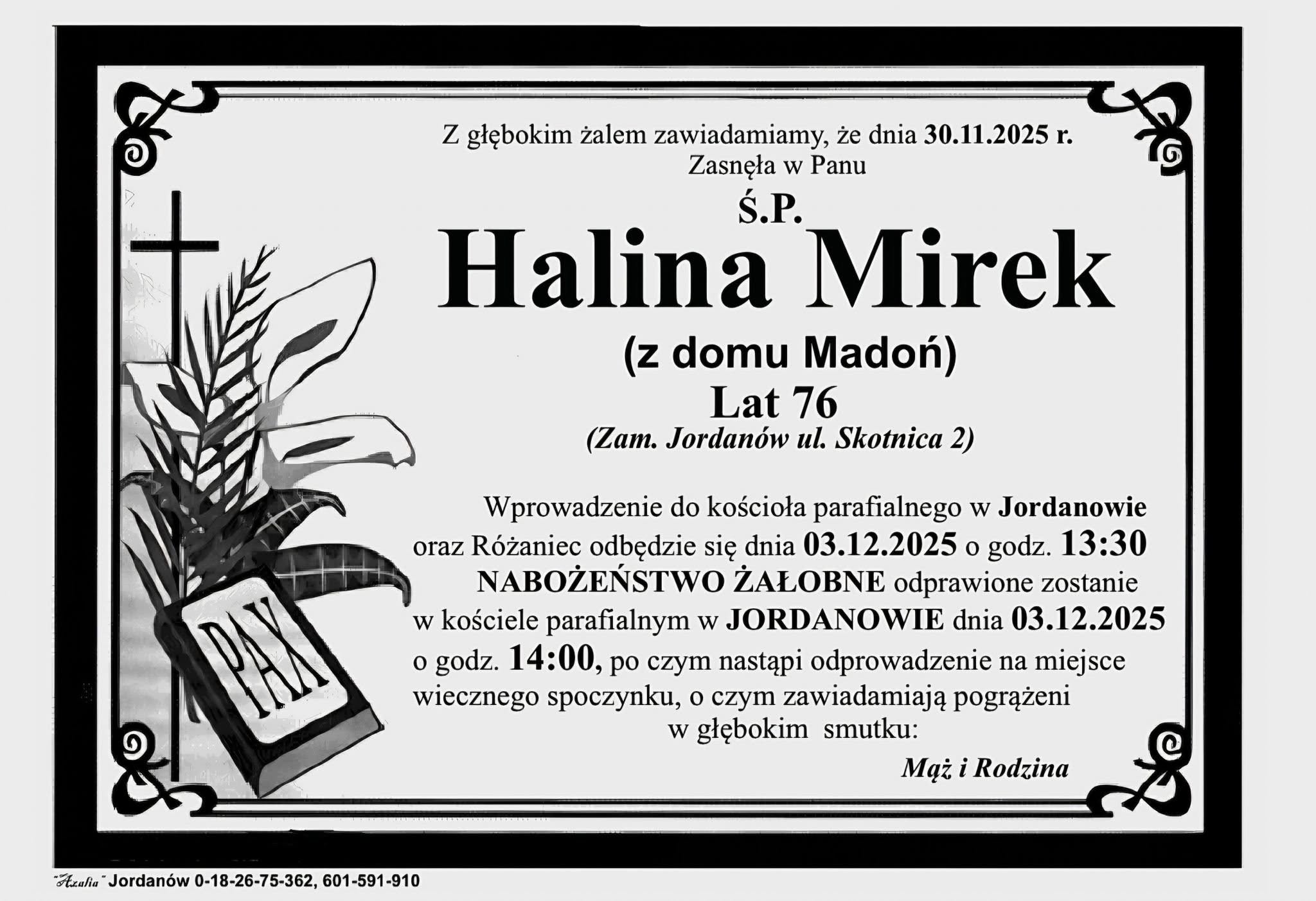 Halina Mirek, lat 76