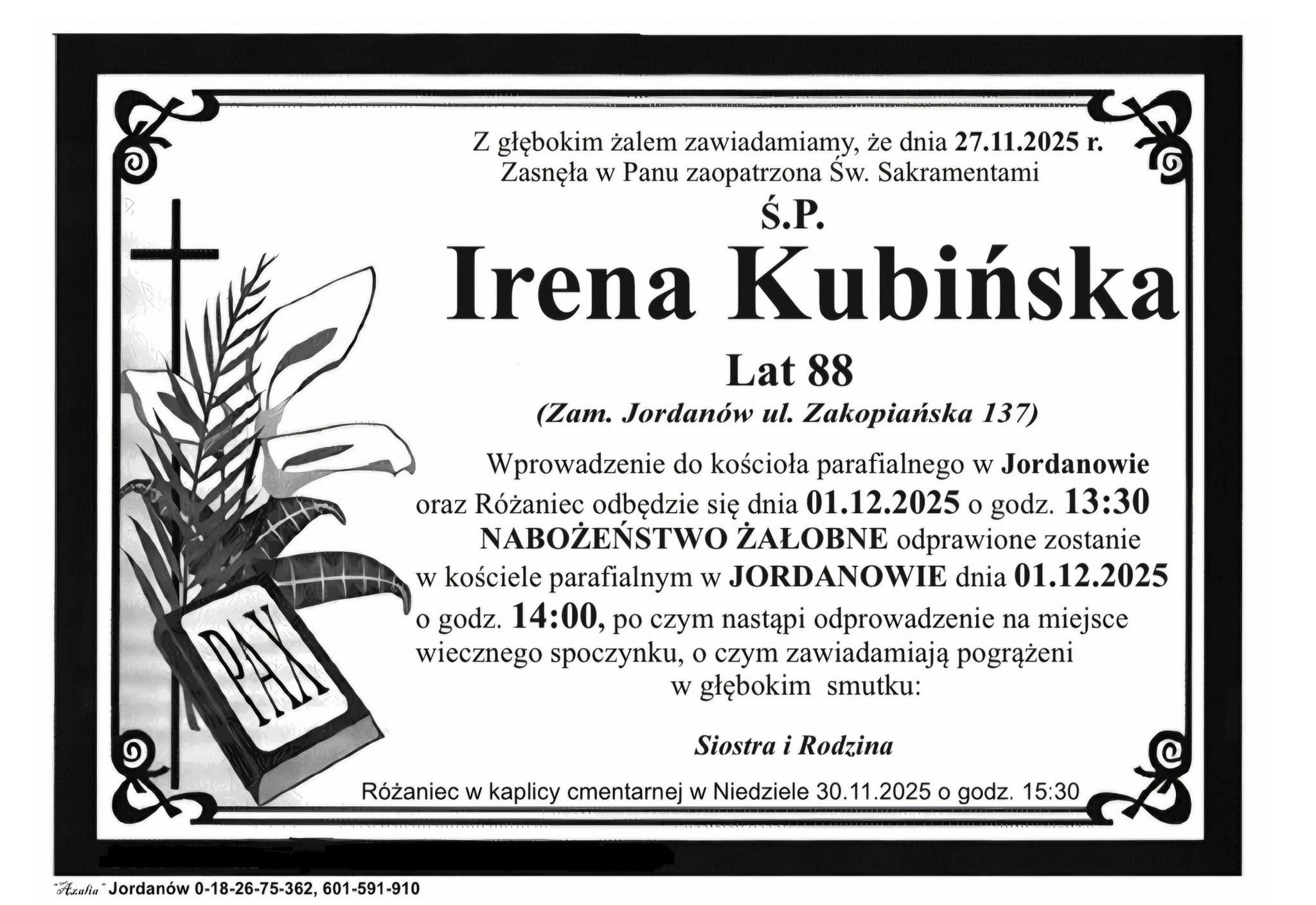 Irena Kubińska, lat 88