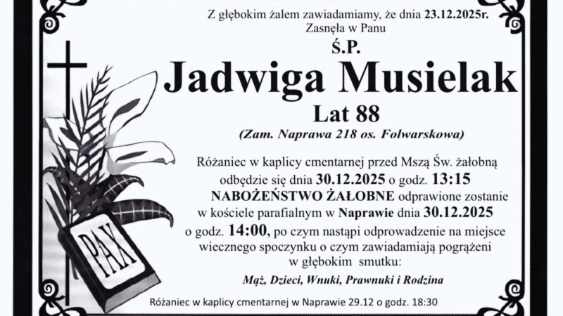 Jadwiga Musielak, lat 88