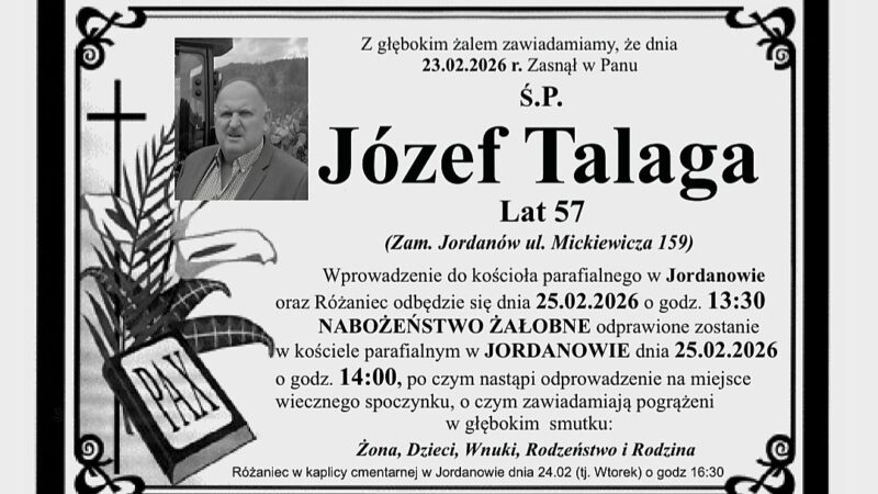 Jóżef Talaga, lat 57