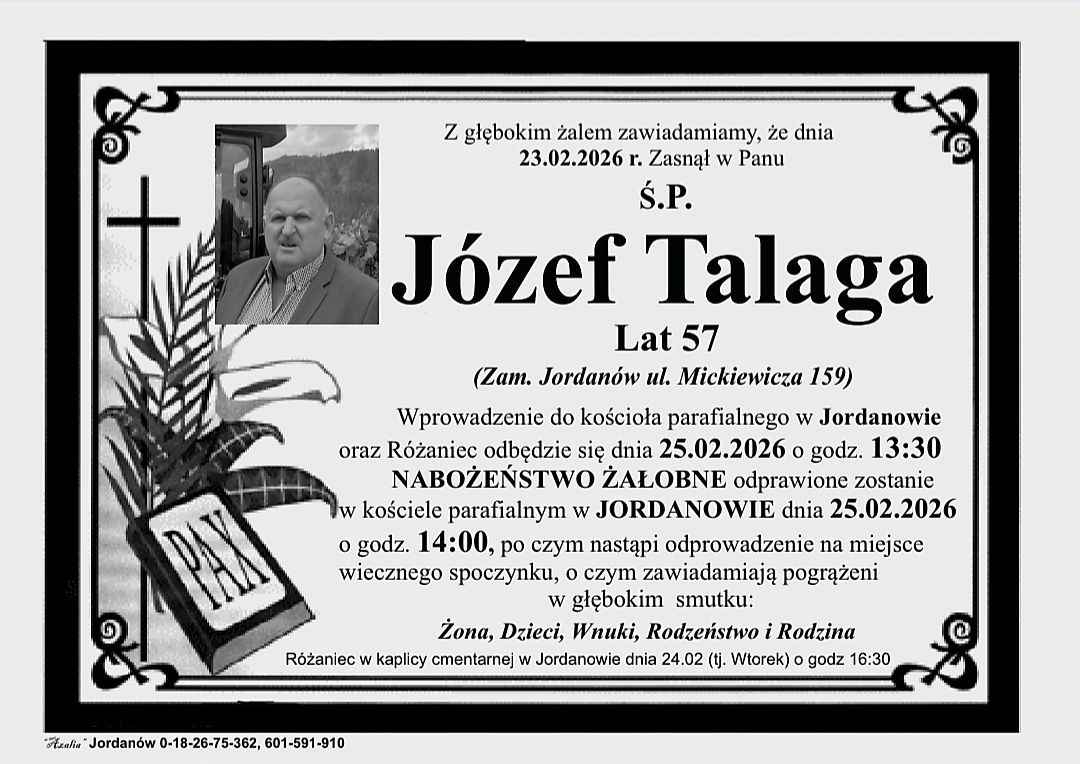 Jóżef Talaga, lat 57