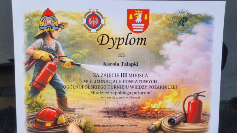 Młodzież z naszego regionu z sukcesami w turnieju wiedzy pożarniczej