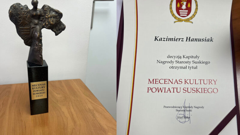 Kazimierz Hanusiak z Łętowni Mecenasem Kultury Powiatu Suskiego