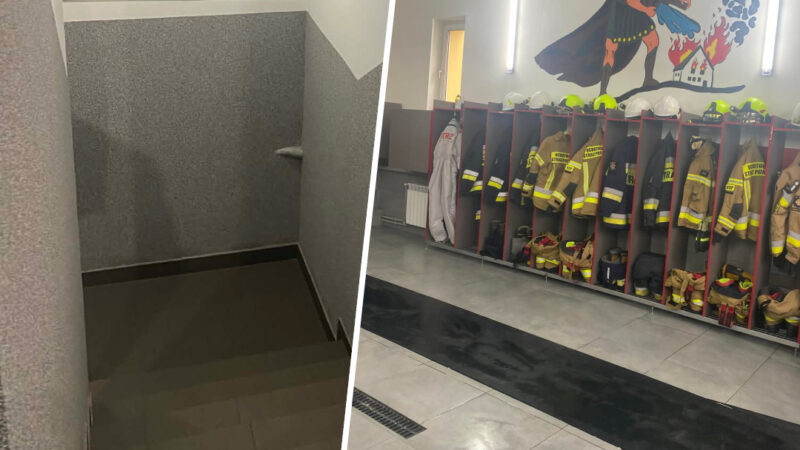 OSP Osielec Górny po remoncie. Odnowiono garaż i klatkę schodową