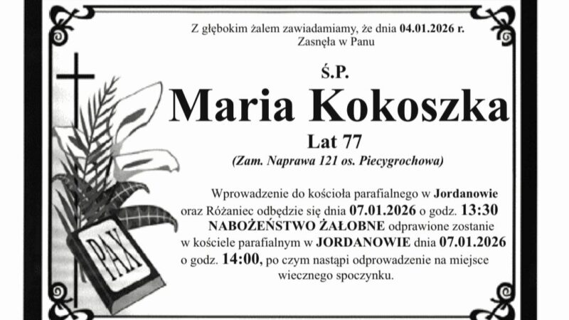 Maria Kokoszka, lat 77