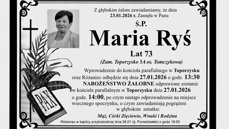 Maria Ryś, lat 73