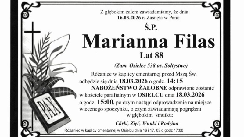Marianna Filas, lat 88