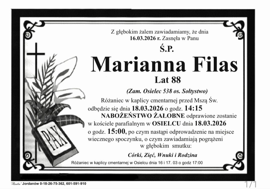 Marianna Filas, lat 88