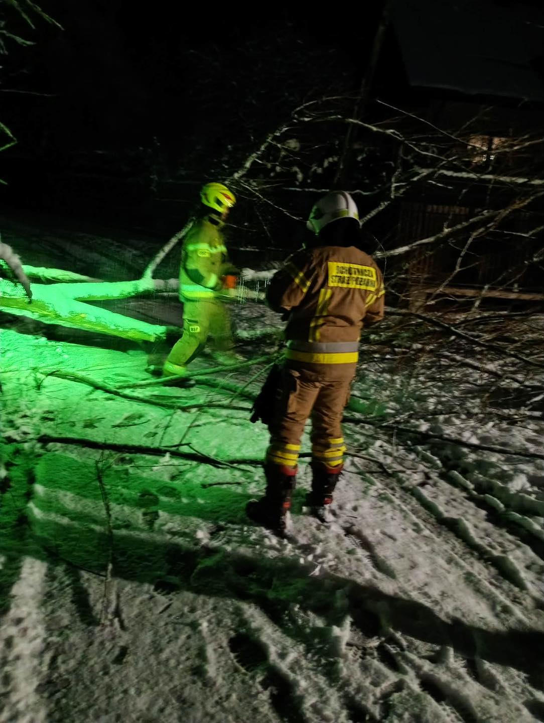 Powalone drzewo zablokowało drogę w Toporzysku
