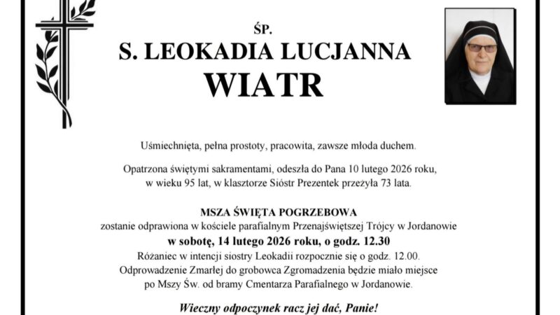 S. Leokadia Lucjanna Wiatr, lat 73