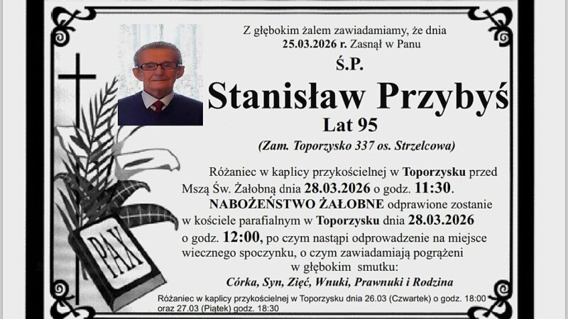 Stanisław Przybyś, lat 95