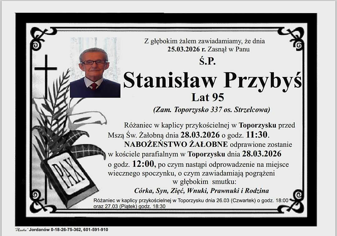 Stanisław Przybyś, lat 95