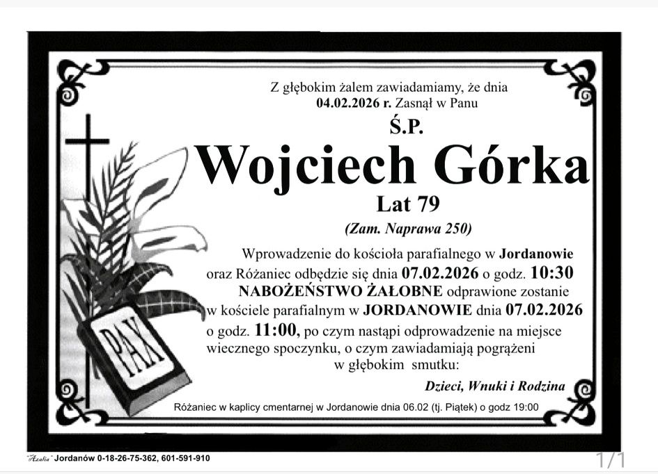Wojciech Górka, lat 79