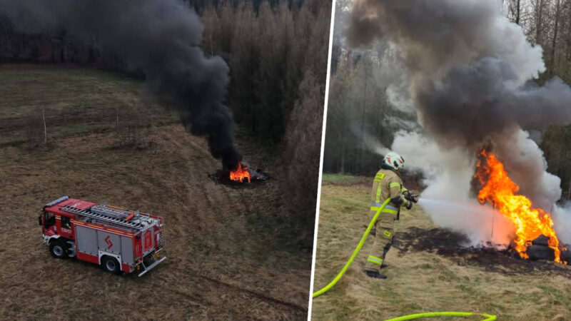 Bystra Podhalańska: OSP aż trzy razy wyjeżdżała do płonących opon
