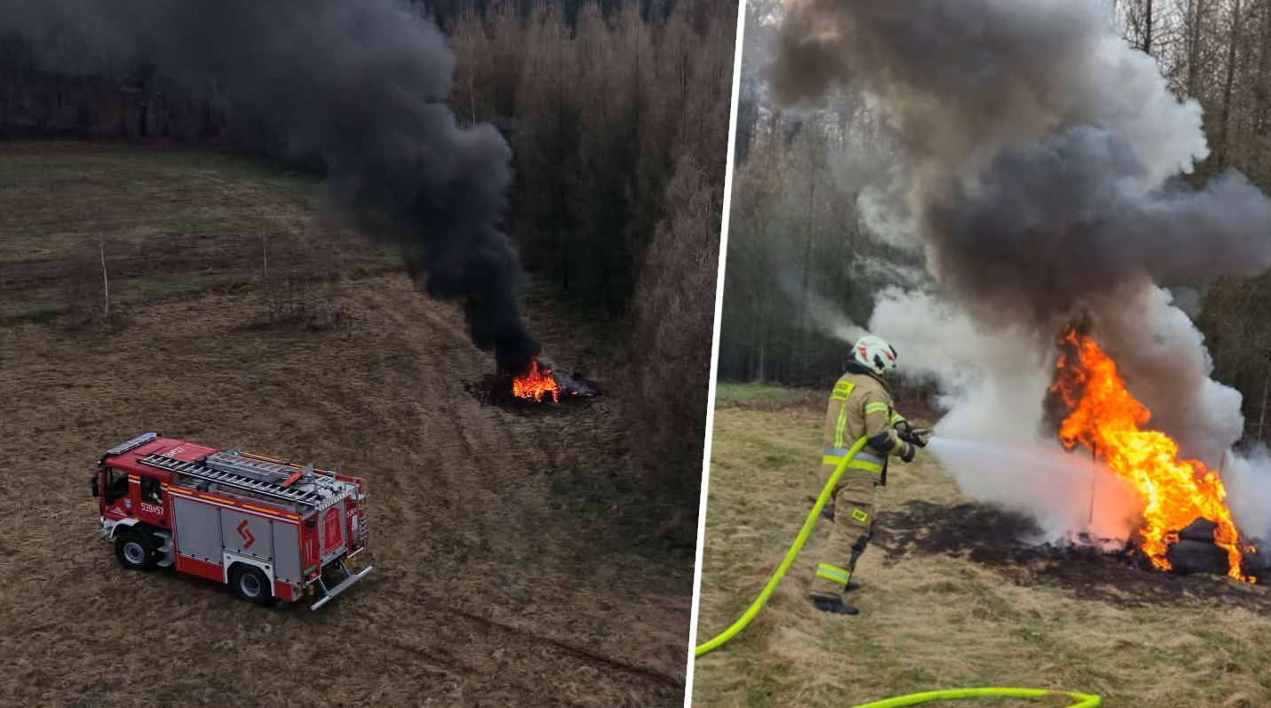 Bystra Podhalańska: OSP aż trzy razy wyjeżdżała do płonących opon
