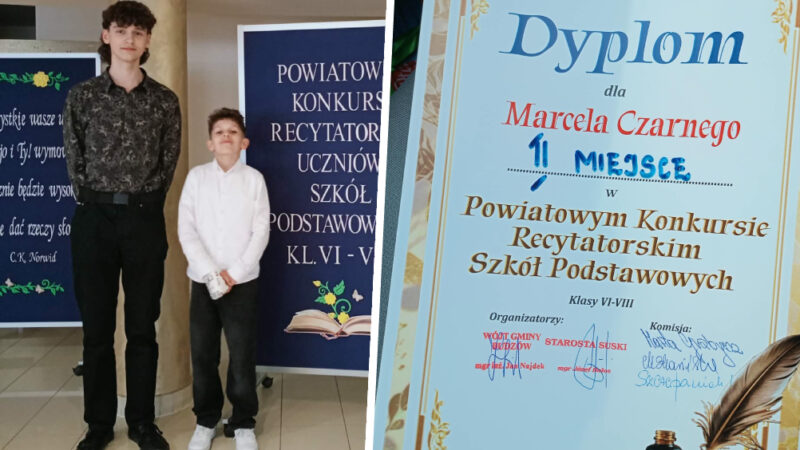 Młodzi reprezentanci gminy Jordanów zostali docenieni w Budzowie